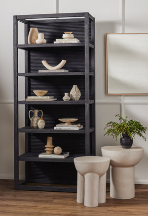 Maya - Lorne Bookshelf-Dark Reeded Totem