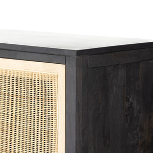 Caprice Narrow Cabinet-Black Wash Mango