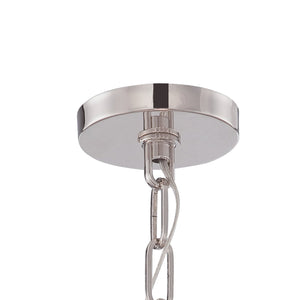Libby Langdon for Crystorama Jennings 1 Light Polished Nickel Pendant