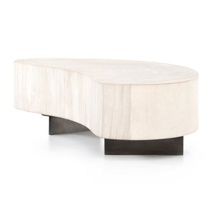 Avett Coffee Table Short Piece-Bleached