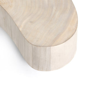 Avett Coffee Table Short Piece-Bleached