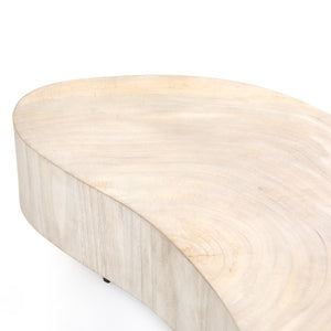 Avett Coffee Table Short Piece-Bleached
