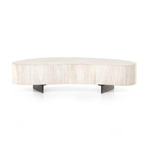 Avett Coffee Table Short Piece-Bleached