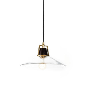 Novak Glass Pendant-Antique Brass
