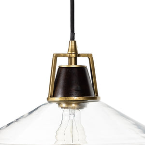 Novak Glass Pendant-Antique Brass