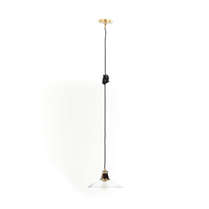 Novak Glass Pendant-Antique Brass