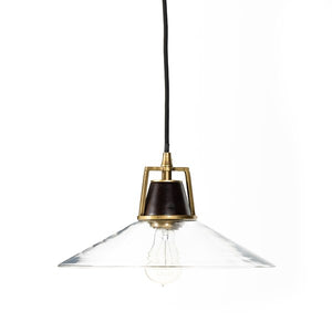 Novak Glass Pendant-Antique Brass