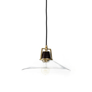 Novak Glass Pendant-Antique Brass
