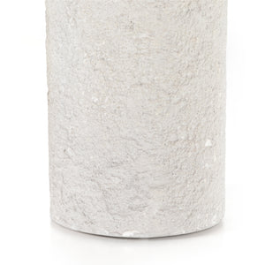 OTERO OUTDOOR ROUND END TABLE-WHITE CONCRETE