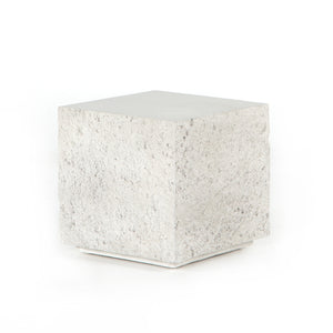 OTERO OUTDOOR SQUARE END TABLE-WHITE CONCRETE
