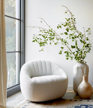 Belfast - Audie Swivel Chair-Knoll Natural