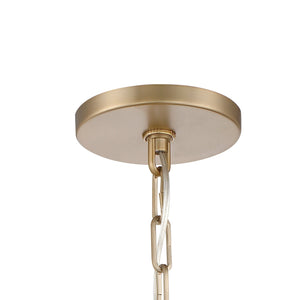 Libby Langdon for Crystorama Jennings 3 Light Aged Brass Chandelier