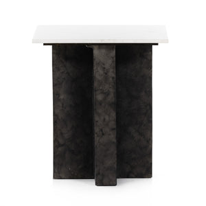 Marlow - Terrell End Table-Raw Black