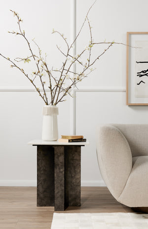 Marlow - Terrell End Table-Raw Black