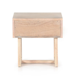 Clarita End Table-White Wash Mango