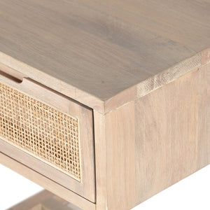 Clarita End Table-White Wash Mango