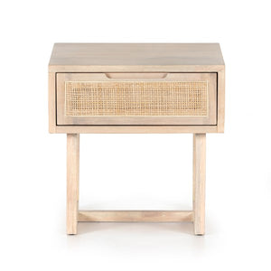 Clarita End Table-White Wash Mango