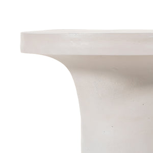 Marlow - Gino End Table-Textured Matte White