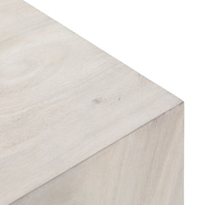 Fausto End Table-Bleached Guanacaste
