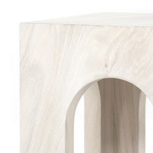 Fausto End Table-Bleached Guanacaste