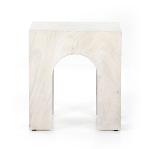 Fausto End Table-Bleached Guanacaste