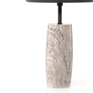 Marlow - Cronos End Table-River Grey Marble Solid