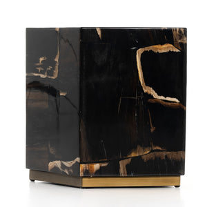 Shep End Table-Polished Petrified Wood