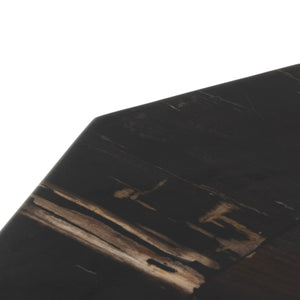 Shep End Table-Polished Petrified Wood