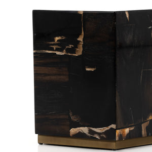 Shep End Table-Polished Petrified Wood
