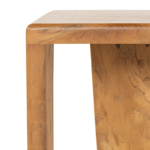 Grass Roots - Sansa Outdoor Accent Stool-Natural Teak