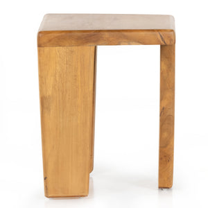 Grass Roots - Sansa Outdoor Accent Stool-Natural Teak