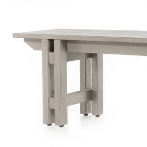 Solano - Balfour Outdoor Dining Bench-Grey