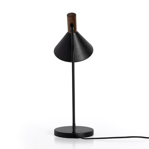 Cullen Task Lamp-Black Leather