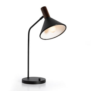 Cullen Task Lamp-Black Leather