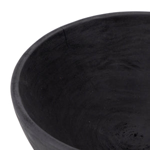 Wesson - Turned Pedestal Bowl-Carbonized Black