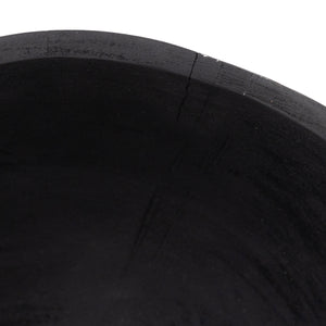 Wesson - Turned Pedestal Bowl-Carbonized Black