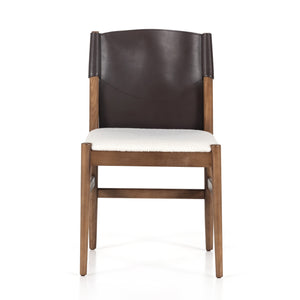 Lulu Armless Dining Chair - Espresso Leather