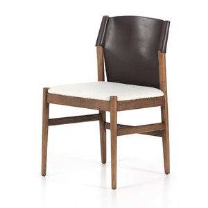 Lulu Armless Dining Chair - Espresso Leather