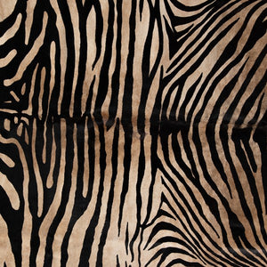 Zebra Printed Hide Rug-Zbr Hair On Hide