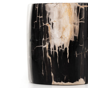 Kos End Table-Dark Petrified Wood