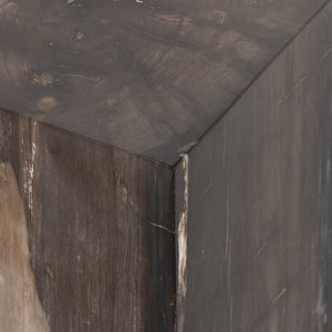 Buck End Table-Dark Petrified Wood