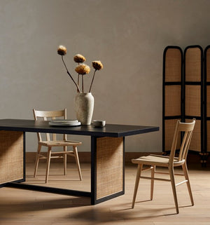 Clarita Dining Table-Black Mango