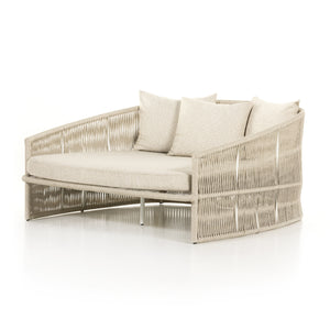Porto Outdoor Day Bed-White Aluminum