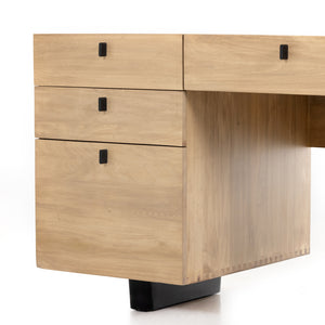 Fulton - Ula Executive Desk-Dry Wash Poplar
