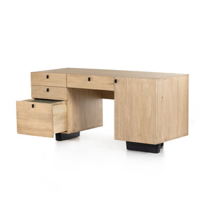 Fulton - Ula Executive Desk-Dry Wash Poplar