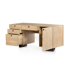 Fulton - Ula Executive Desk-Dry Wash Poplar