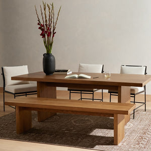 Eaton Dining Table-Amber Oak Resin