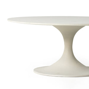 Simone Round Coffee Table-Matte White