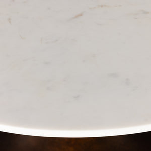 Simone Round Coffee Table-Polished White