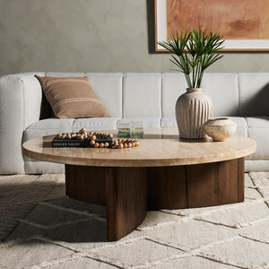 Toli Coffee Table-Travertine